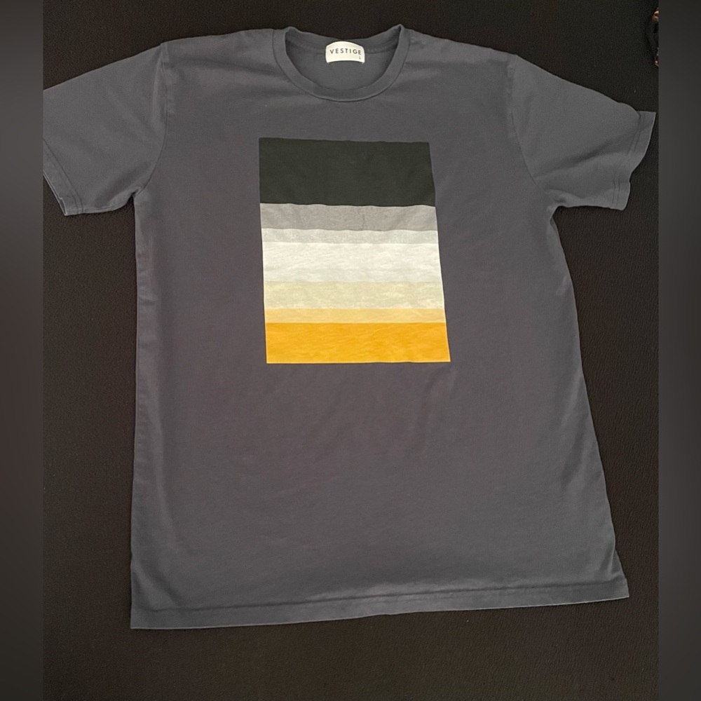 VESTIGE color spectrum crewneck tee - Slate - sz L